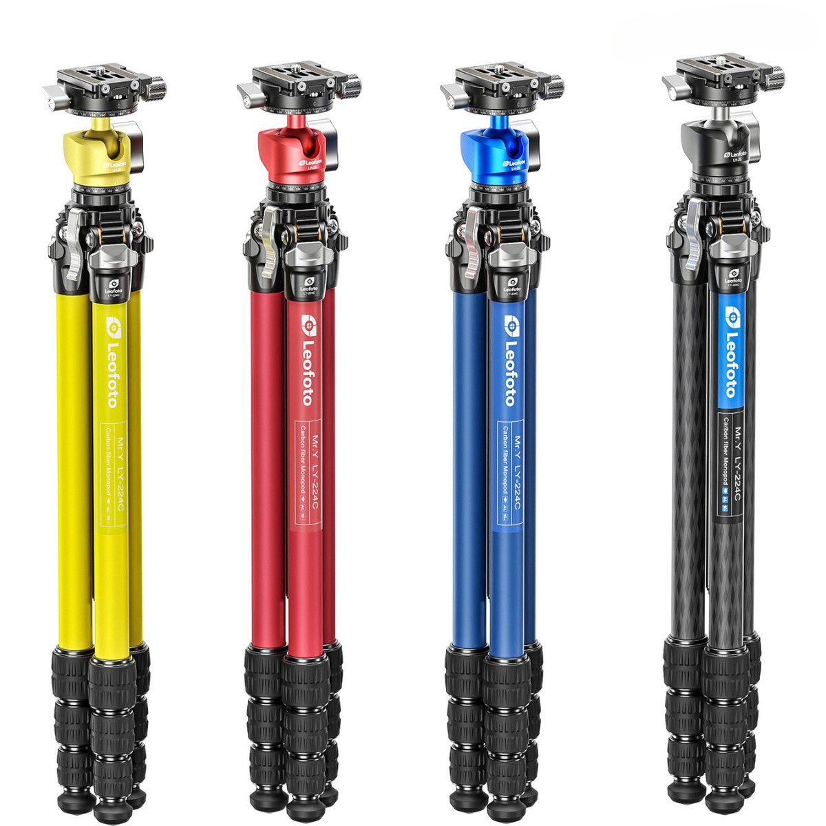 Leofoto BLUE MR.Y LY-224C 10 Layer Carbon Y Shaped Centre Tripod with LH-25 Ball Head 