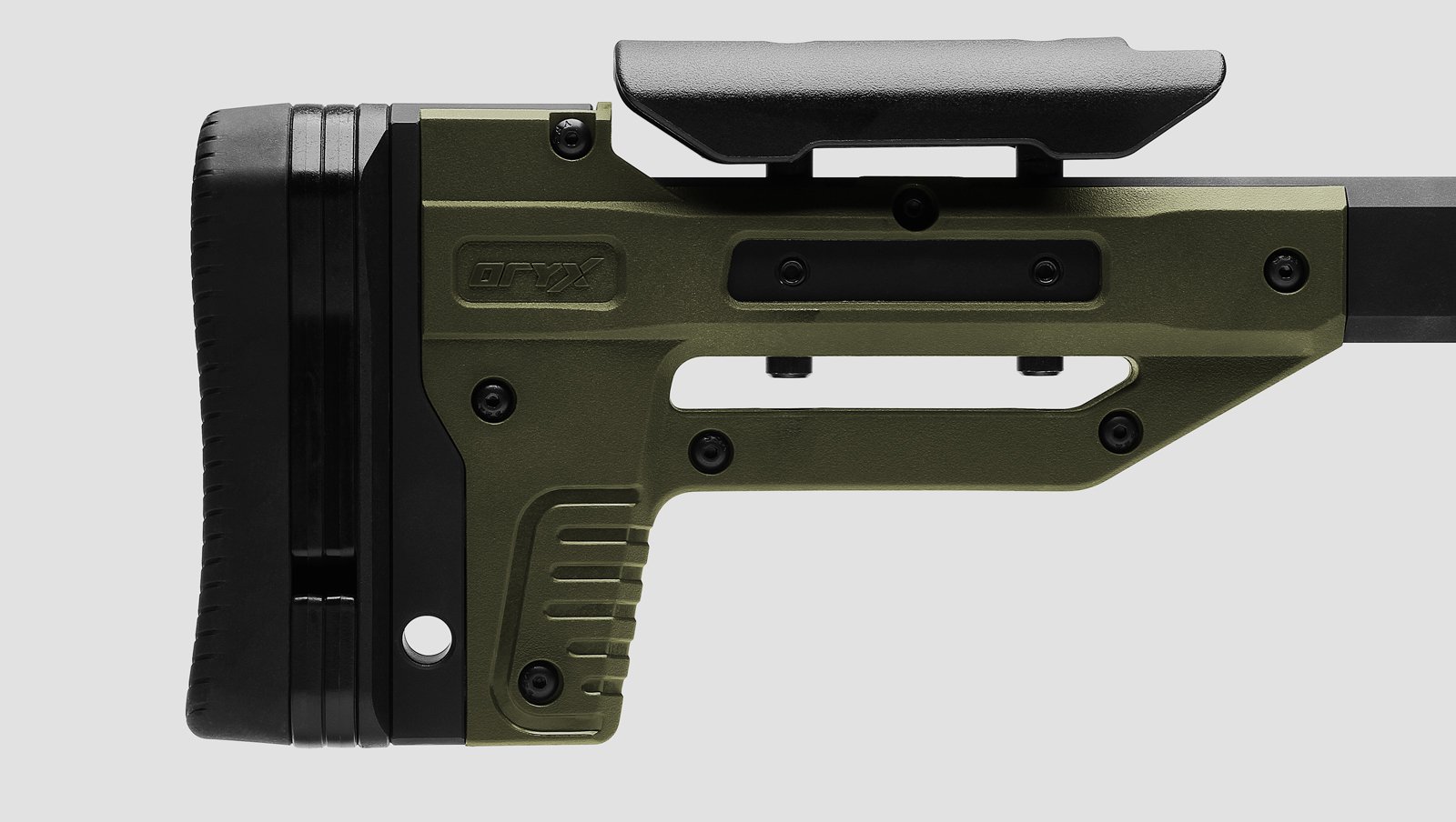 MDT ORYX Tikka T3 LA Right Hand Black/OD Green Rifle Stock 