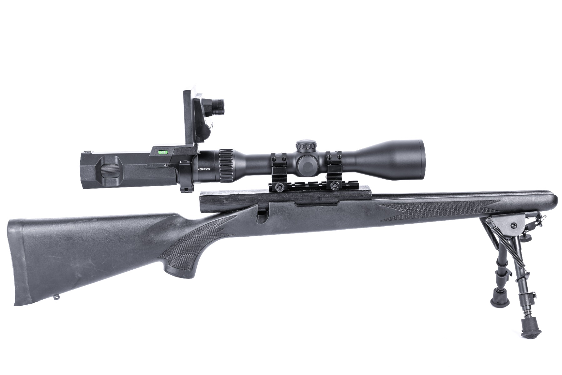WULF HURRICANE 4.5-18X50 SFP RIFLE SCOPE & OWLNV N9 SCREEN DAY & NV ADD-ON