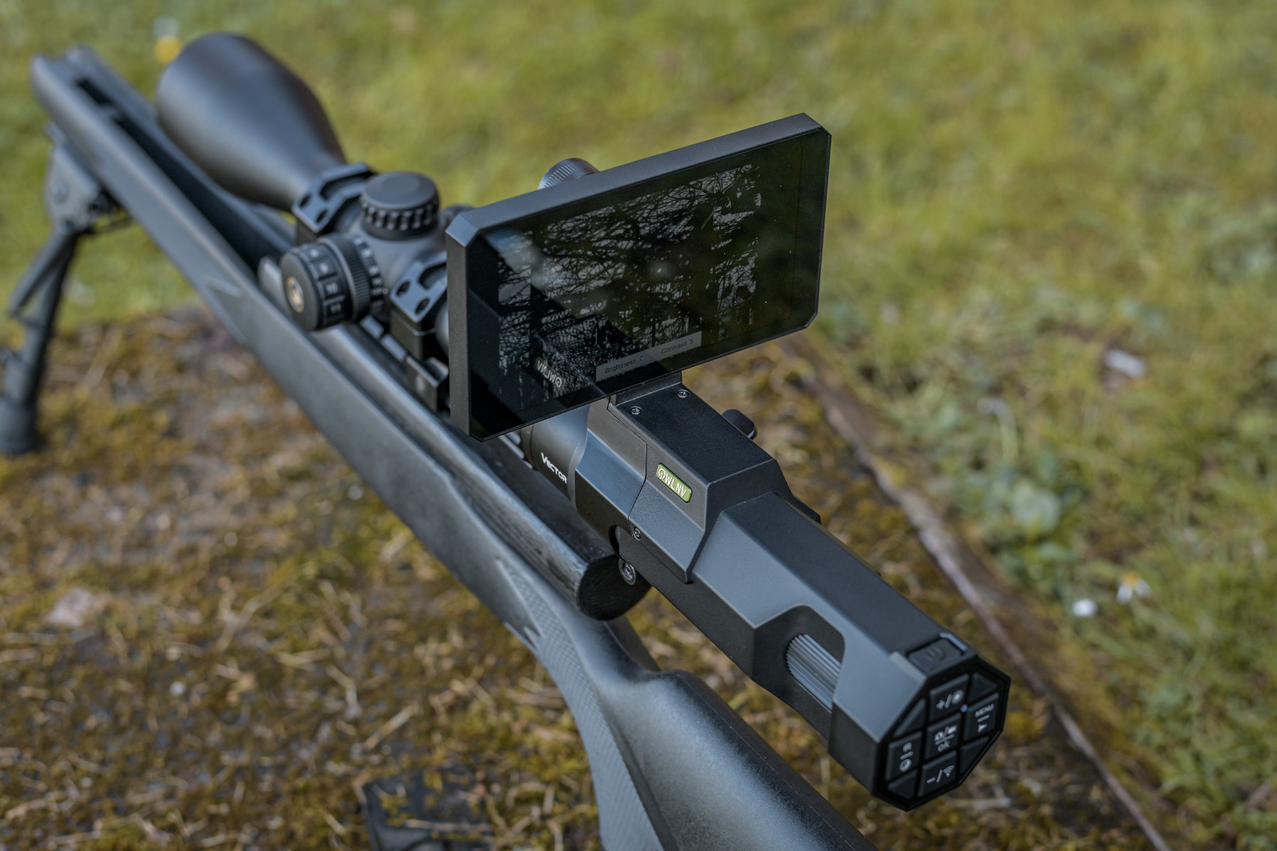 WULF HURRICANE 4.5-18X50 SFP RIFLE SCOPE & OWLNV N9 SCREEN DAY & NV ADD-ON