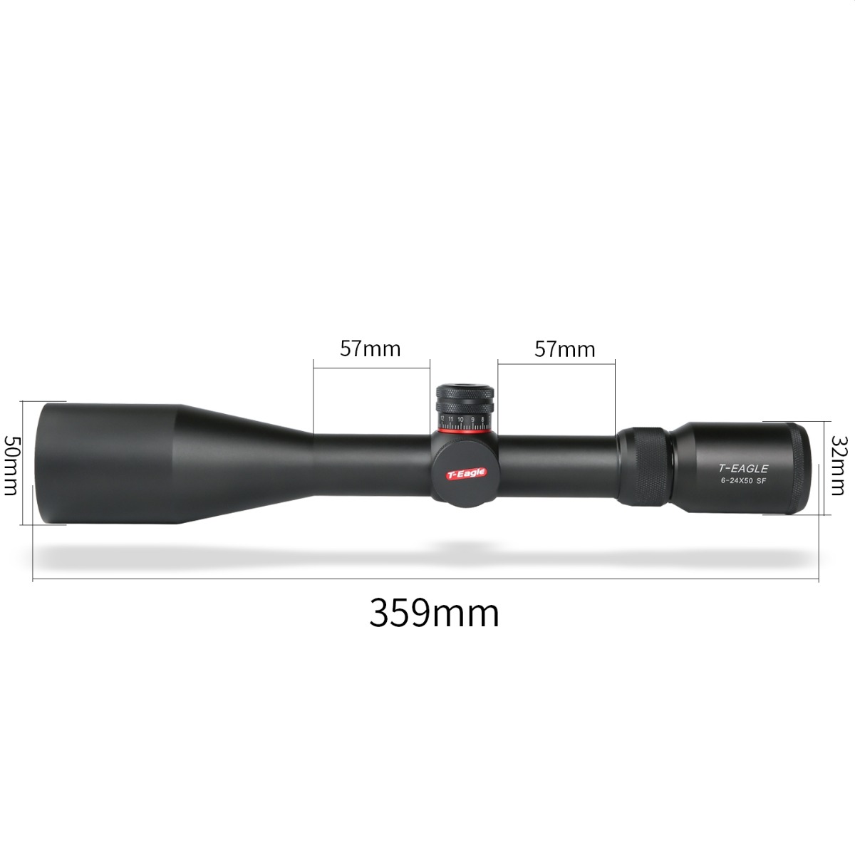 T-Eagle R 6-24x50 Non Illuminated SFP MOA 1/4 MOA SF 30mm Rifle Scope