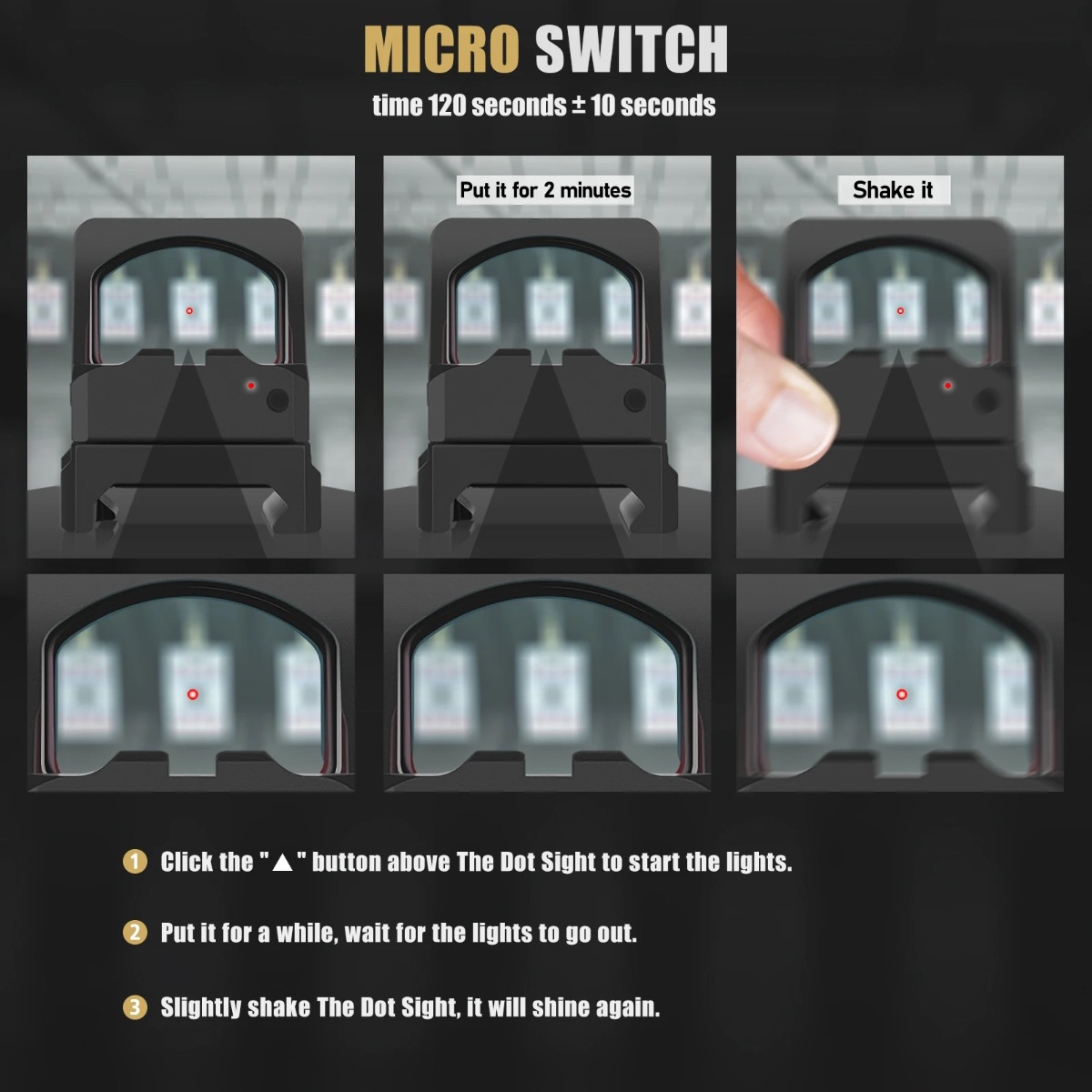 SPINA Optics Agony RMR Compact Micro Tactical 3MOA Red Dot Sight