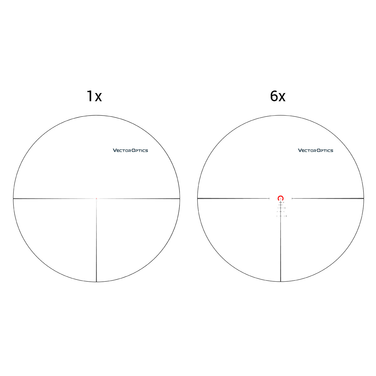 Vector Optics Continental 1-6x28 FFP Illuminated 34mm Tactical VCT-BNW 0.1 MRAD Rifle Scope