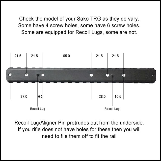 Contessa SAKO TRG 42-22 Picatinny Rail - 20 MOA