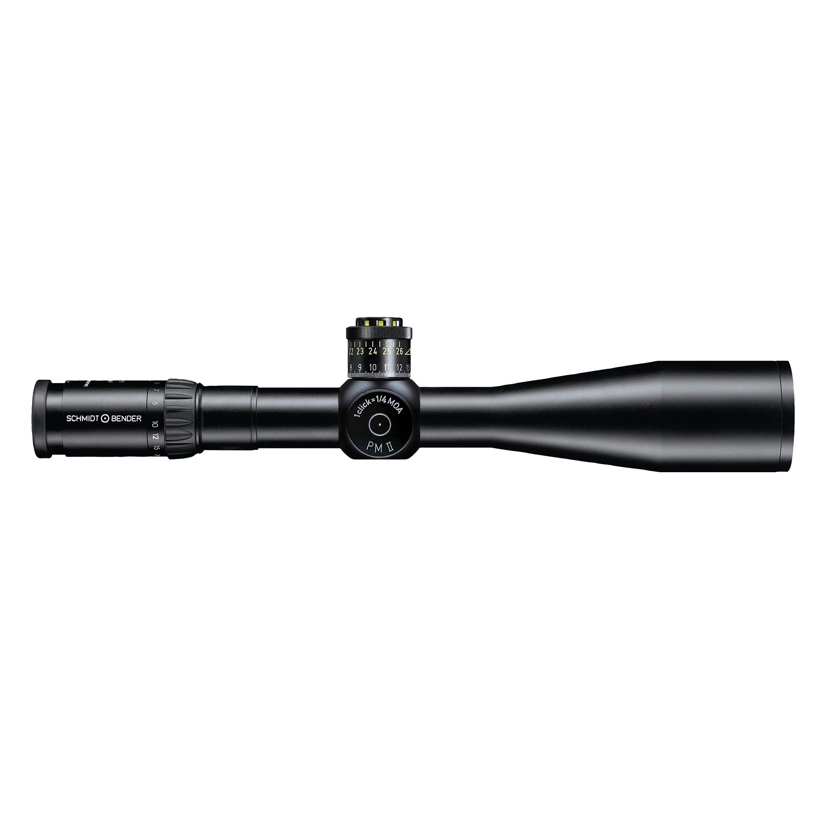 Schmidt and Bender PM II 5-25x56 LP LRR-MIL 1cm cw DT / ST Rifle Scope