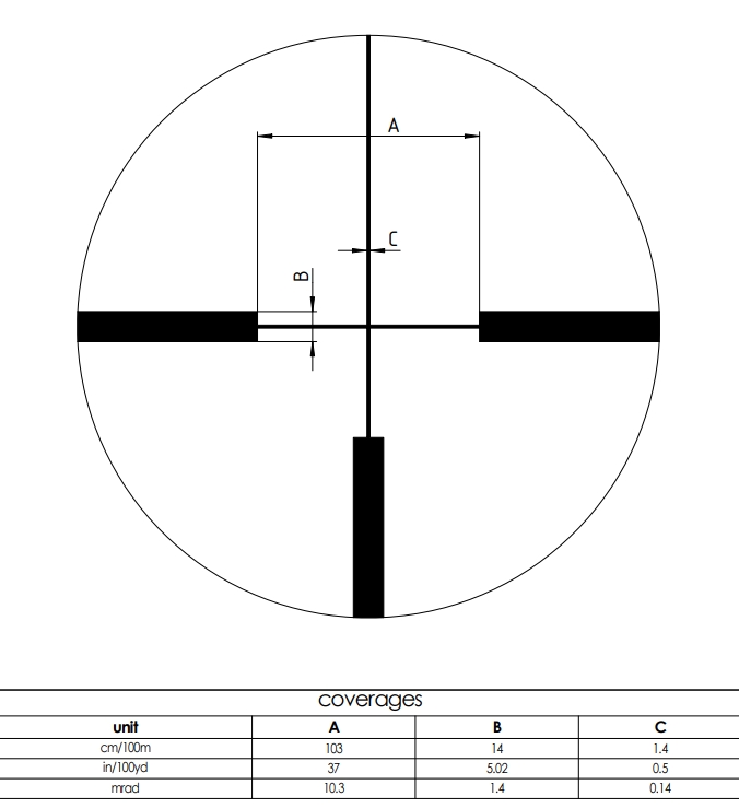 Schmidt & Bender 4-16x50 FFP Klassik LM A7 0,5cm CW BDC / Klassik CT Rifle Scope