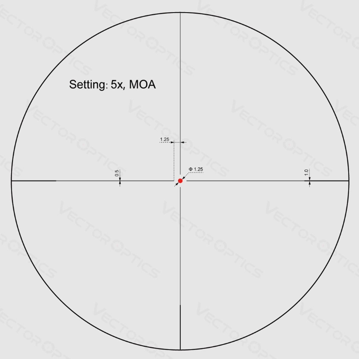 Vector Optics Forester 1-8x24 SFP 1/2 MOA 30mm Illuminated Rifle Scope