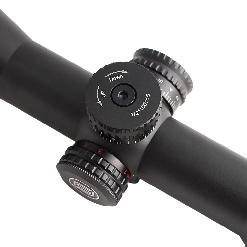 SPINA Optics Phalanx 2-12x44 SFP HD Circle Dot Milling Ret 1/2 MOA 30mm Rifle Scope with Free Picatinny Rings