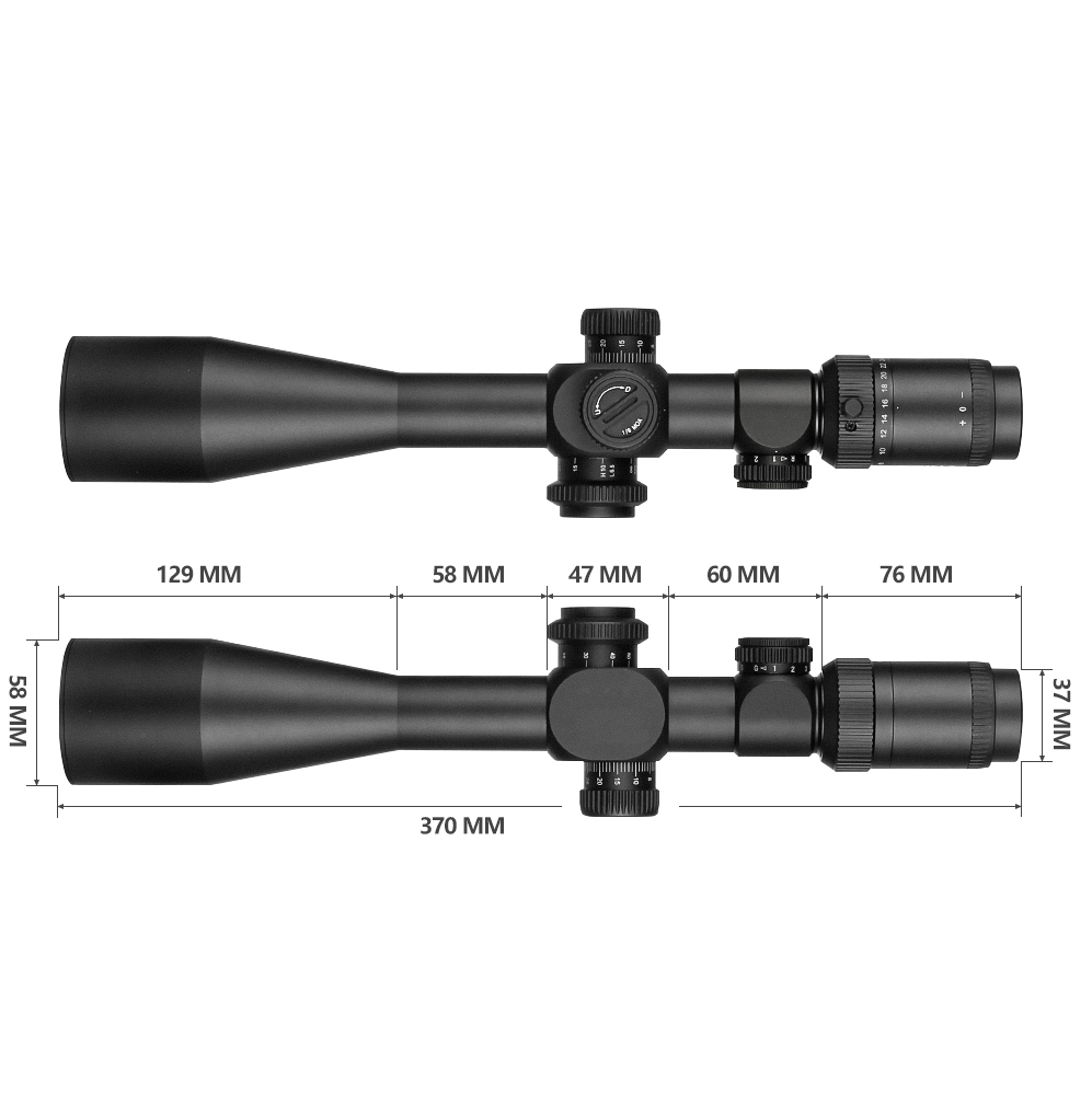 SPINA Optics Mercury 6-24x50 SFP Illuminated 1/8MOA SF 30mm Rifle Scope with Free Weaver Rings