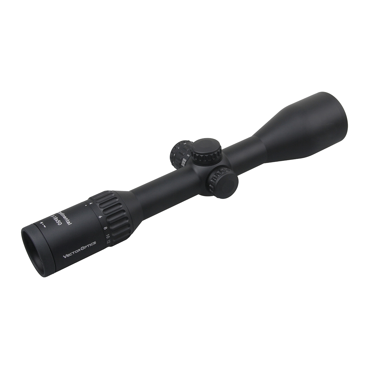 Vector Optics Continental 3-18x50 SFP Illuminated VECON-CDM 1/4 MOA Hunting Rifle Scope + Free 30mm Weaver Rings
