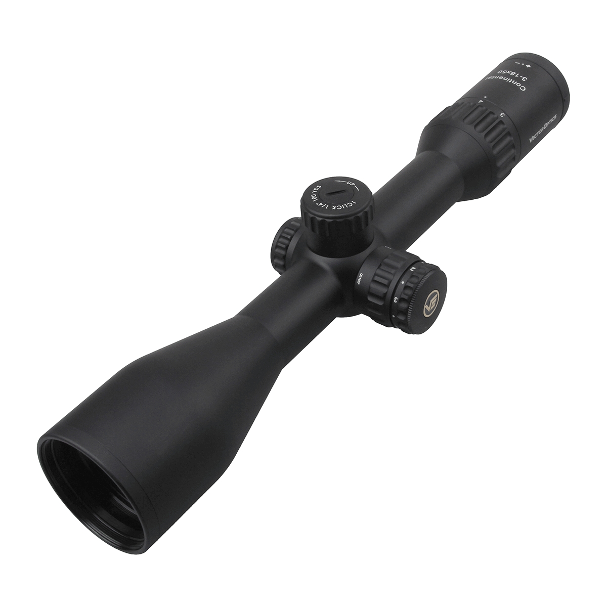 Vector Optics Continental 3-18x50 SFP Illuminated VECON-CDM 1/4 MOA Hunting Rifle Scope + Free 30mm Weaver Rings