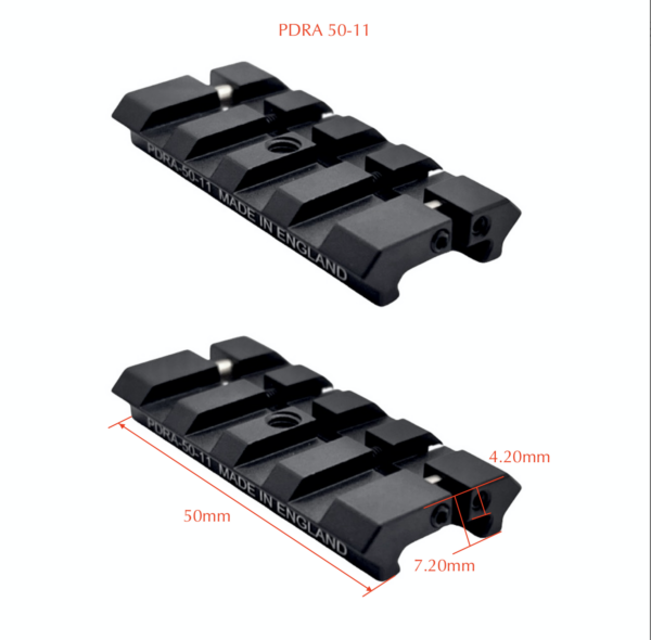 Eagle Vision 50mm 11mm Dovetail to Picatinny Adapters 