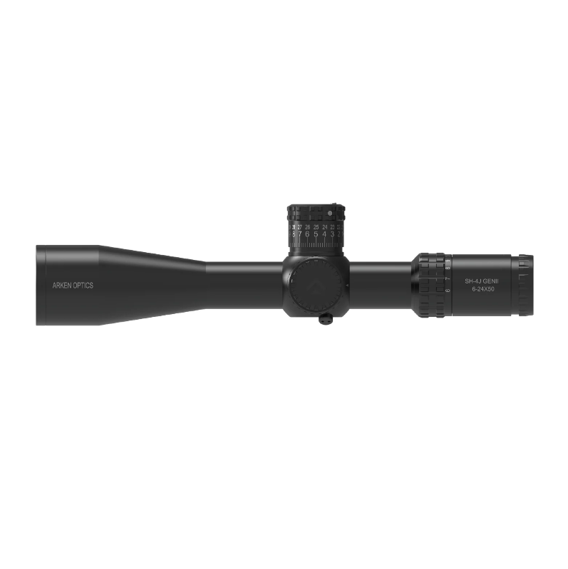 Arken Optics SH-4J 6-24x50 FFP Illuminated 34mm VPR Zero Stop Rifle Scope - MIL