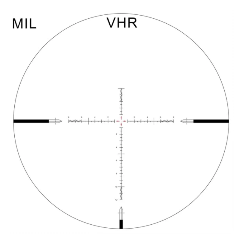 Arken Optics SH-4J 6-24x50 FFP Illuminated 34mm VHR Zero Stop Rifle Scope - MIL