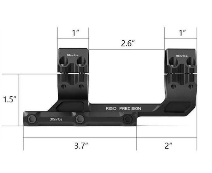 Arken Optics Rigid Precision Cantilever Rifle Scope Mount 30mm 0MOA