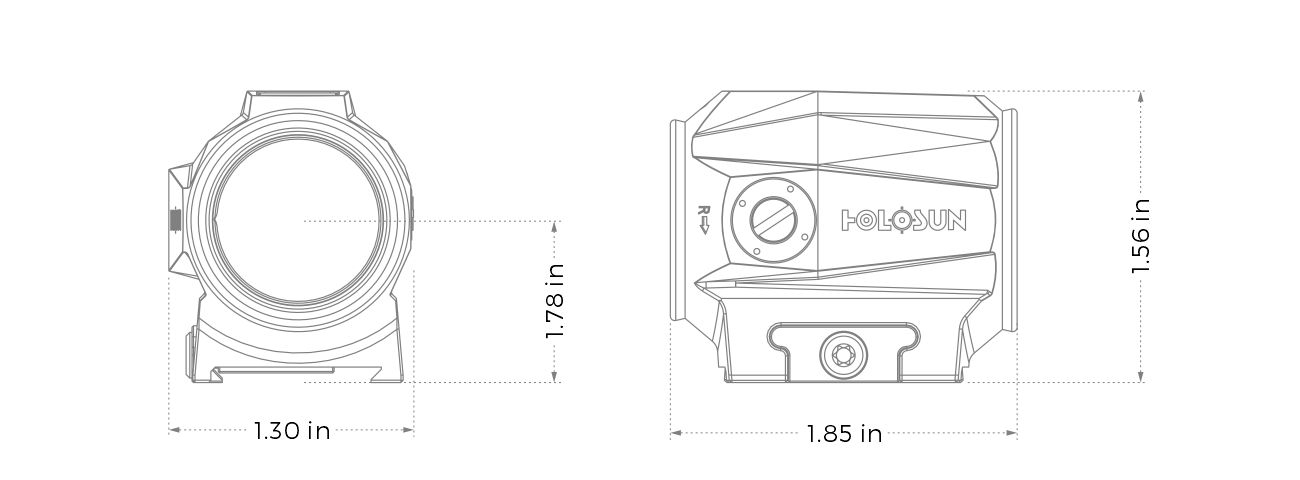 Holosun SCRS 2 MOA Solar Charging Red Dot Rifle Sight