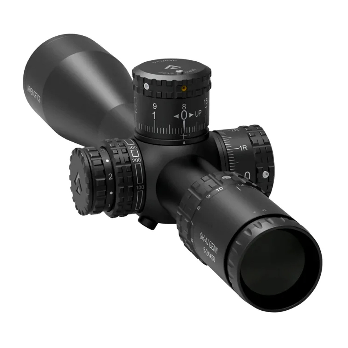 Preowned SOG Arken Optics SH-4J 6-24x50 FFP Illuminated 34mm VHR Zero Stop Rifle Scope - MIL - SOG51