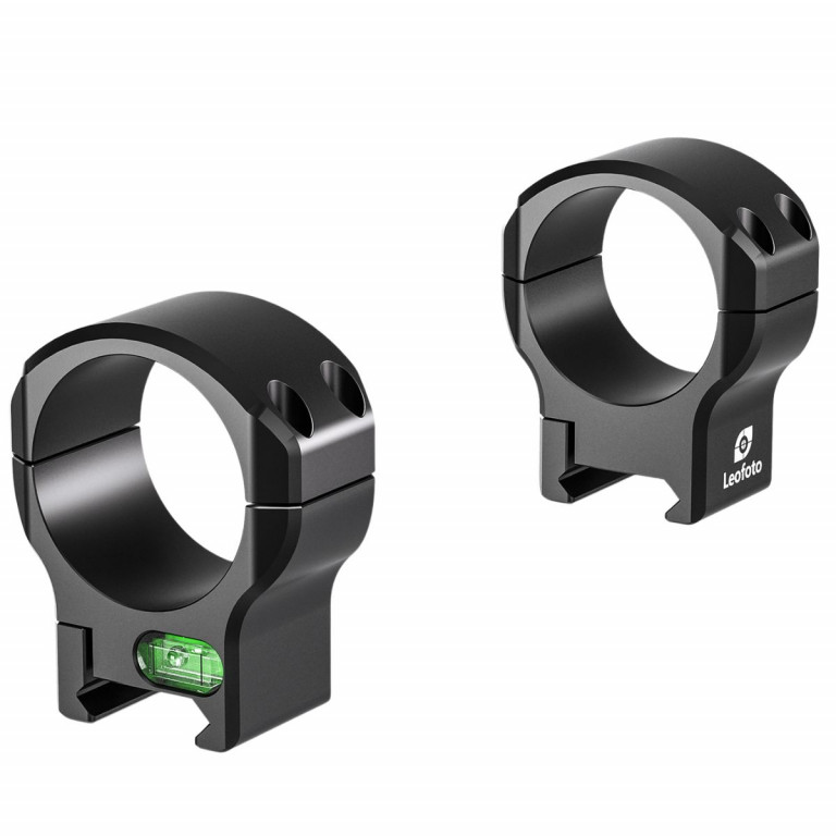 Leofoto SR-3428 34mm Medium (11mm saddle) Bubble Level Scope Rings