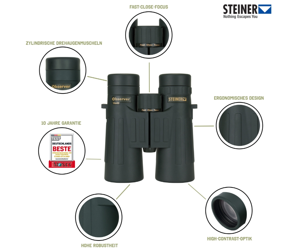Steiner Observer 10x42 Full Size Binoculars