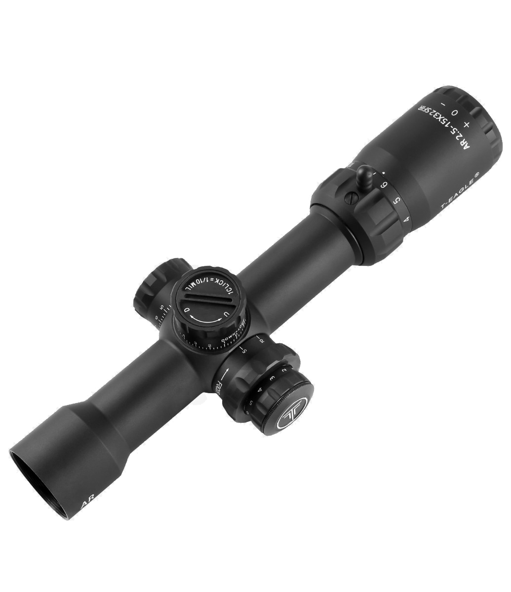 T-Eagle AR 2.5-15X32 Illuminated SFP MIL 0.1 MRAD SF 30mm Rifle Scope
