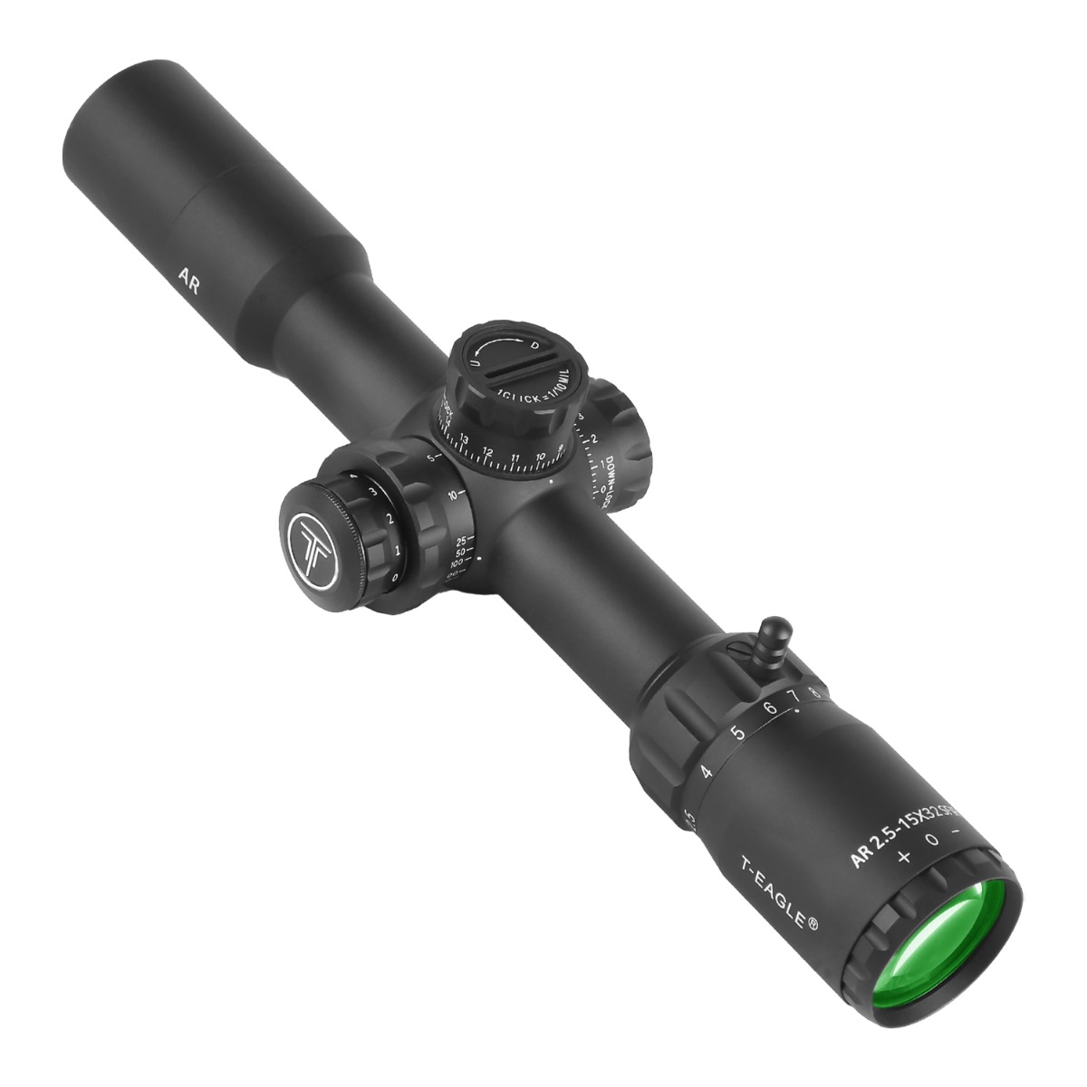 T-Eagle AR 2.5-15X32 Illuminated SFP MIL 0.1 MRAD SF 30mm Rifle Scope