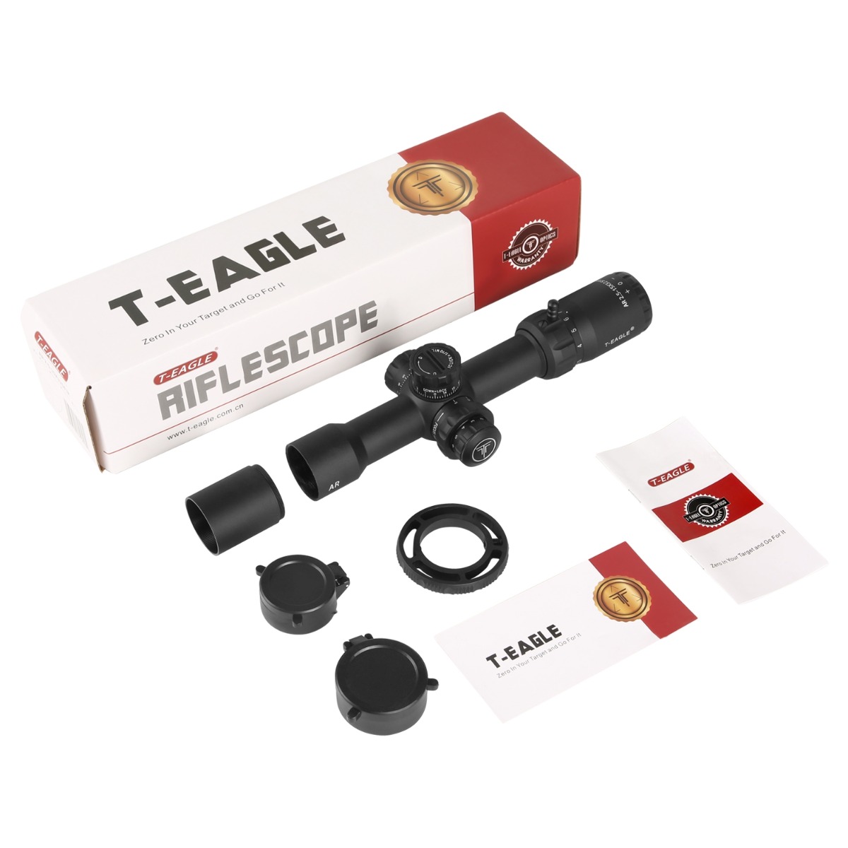 T-Eagle AR 2.5-15X32 Illuminated SFP MIL 0.1 MRAD SF 30mm Rifle Scope