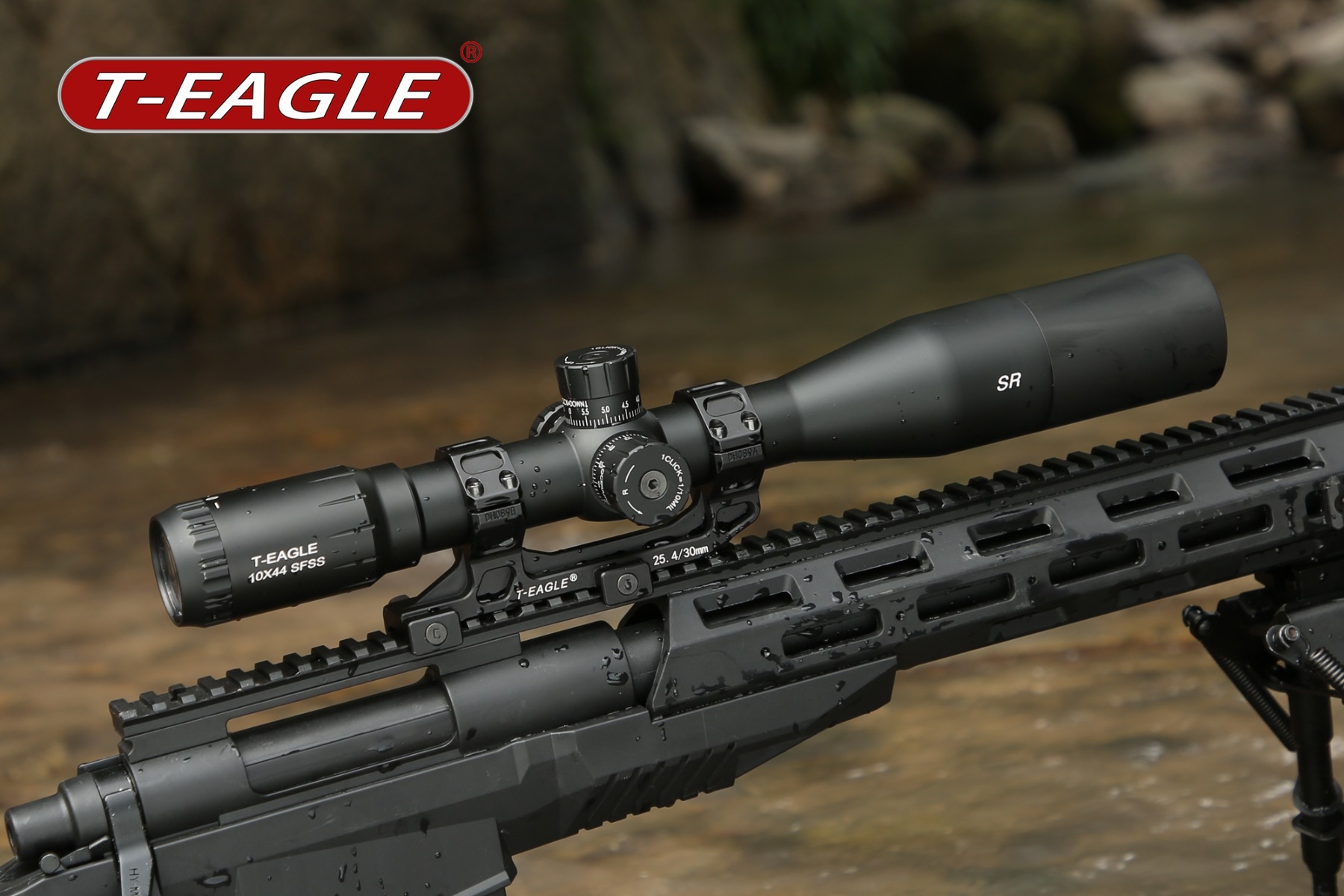 T-Eagle SR 10X44 Illuminated MIL 0.1 MRAD SF 30mm Rifle Scope