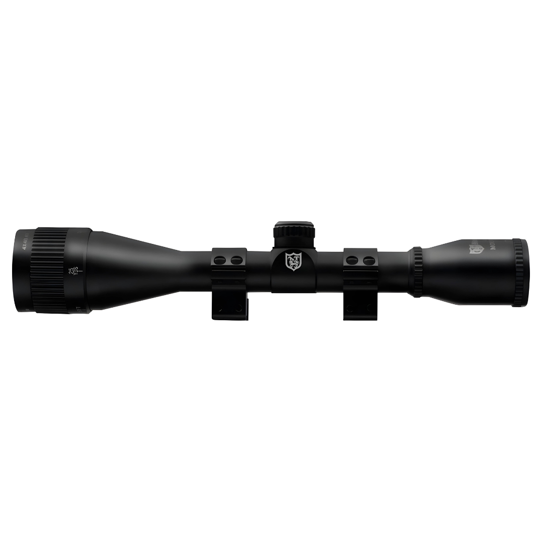 Nikko Stirling Mountmaster 4x40 Non-Illuminated 1/4 MOA HMD Front Focus Rilfe Scope - Free 9-11mm Dovetail Mounts Included