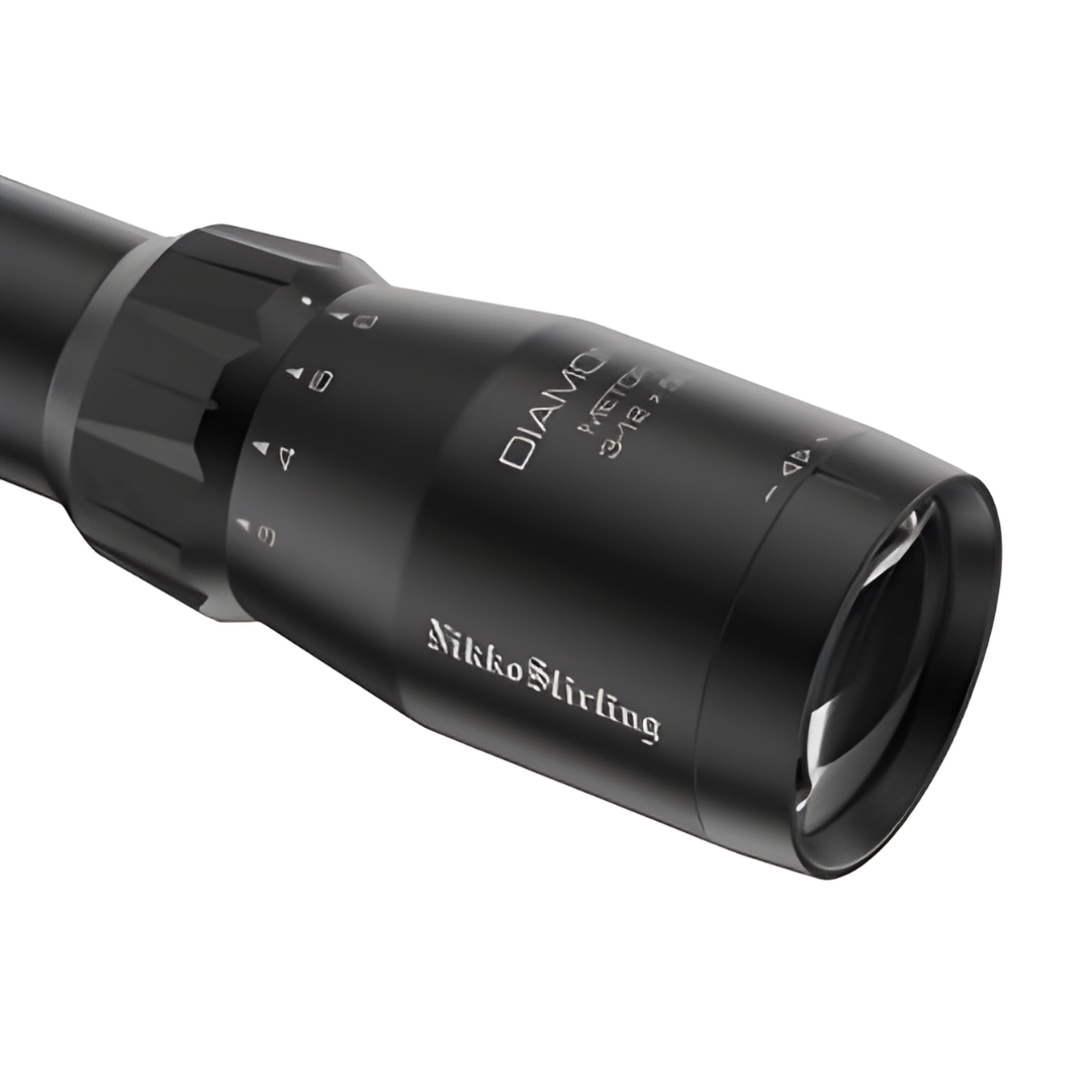 Nikko Stirling Metor 3-12x56 Illuminated 1/4 MOA 4 Dot Rifle Scope