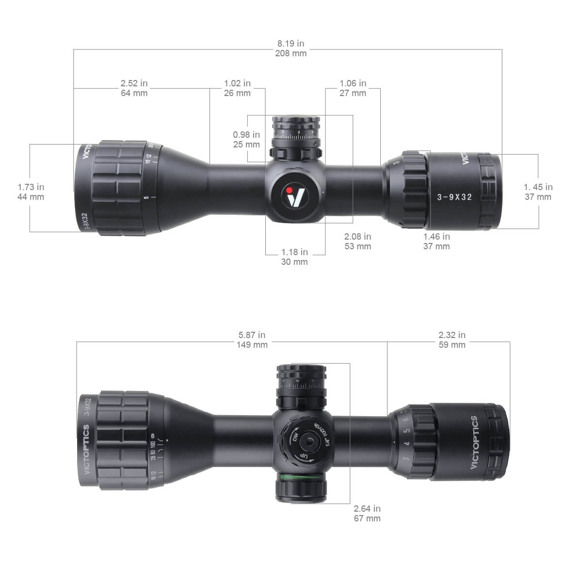 WIN A: Vector Optics VictOptics C3 (Cerato) 3-9x32 SFP Mildot AO (3 Yards) 1" Ultra Compact Rifle Scope + Weaver Scope Rings