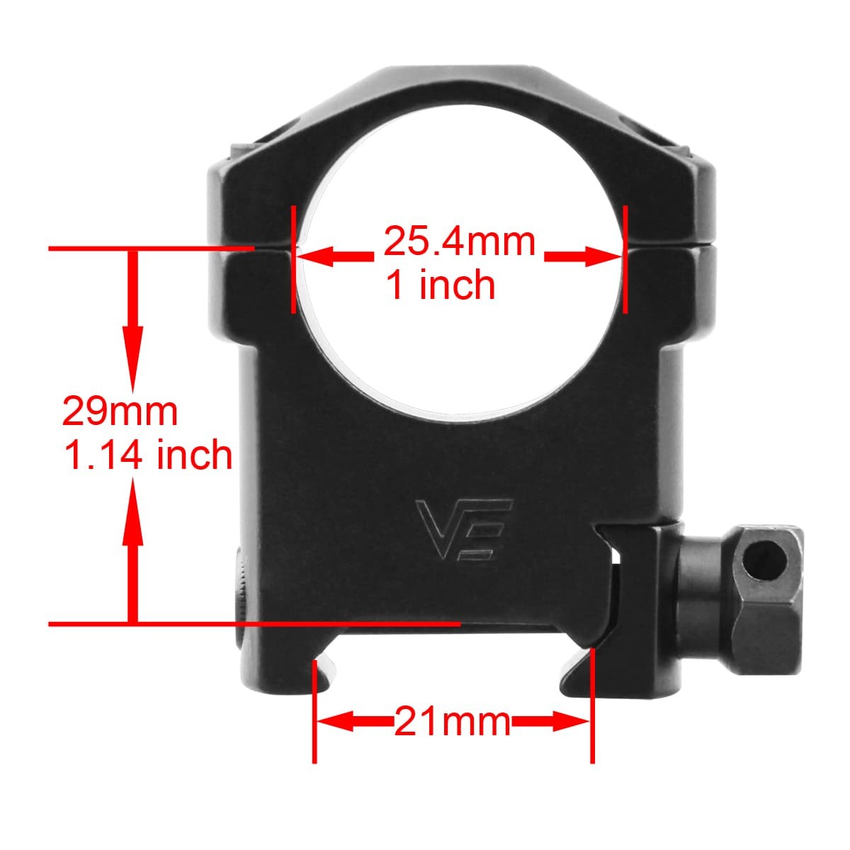 Vector FD Tactical 1 inch Precision High Weaver/Picatinny Rings
