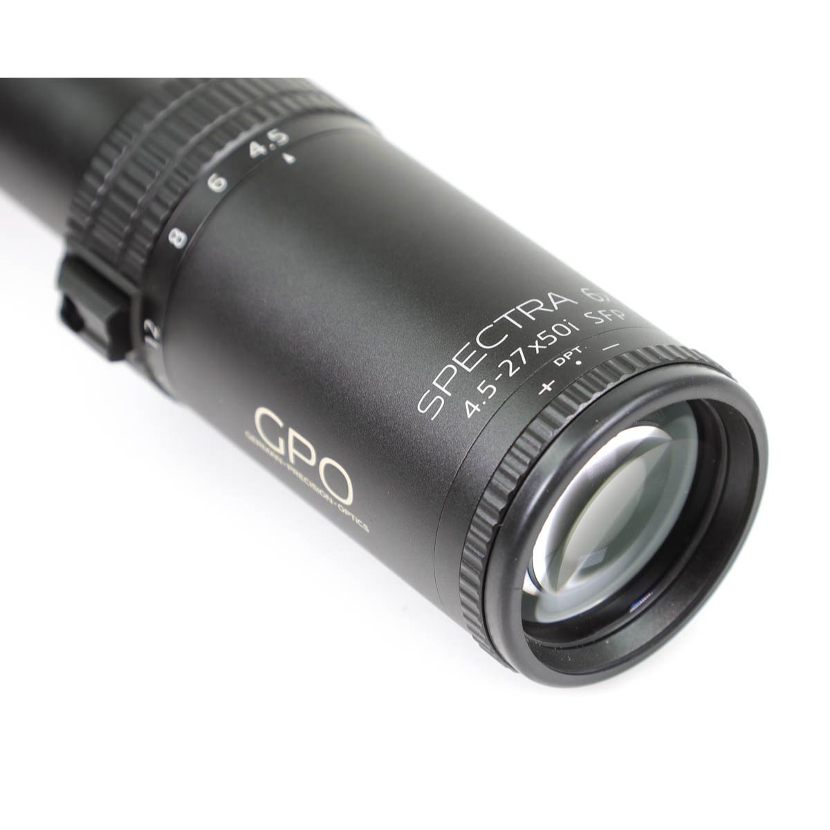 Ex-Demo German Precision Optics SPECTRA 6X 4.5-27X50 Illuminated FFP PLR-I PRO 34MM Zero Stop LT CCW Rifle Scope - EXDEM-0384
