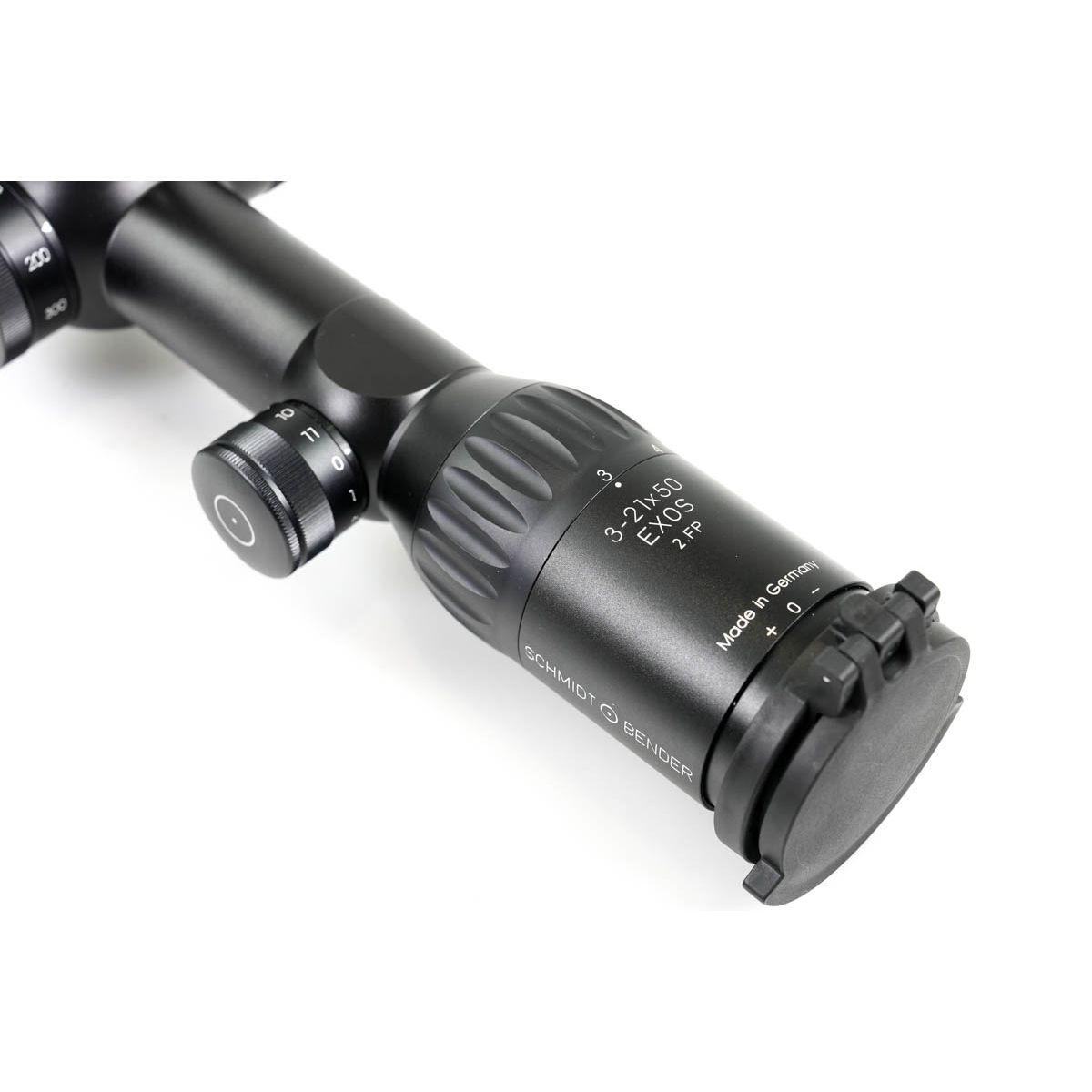 Preowned SOG Schmidt & Bender EXOS 3-21x50 SFP Illuminated LRH-MOA ST II LT 1/4 MOA CCW Rifle Scope - SOG-0024