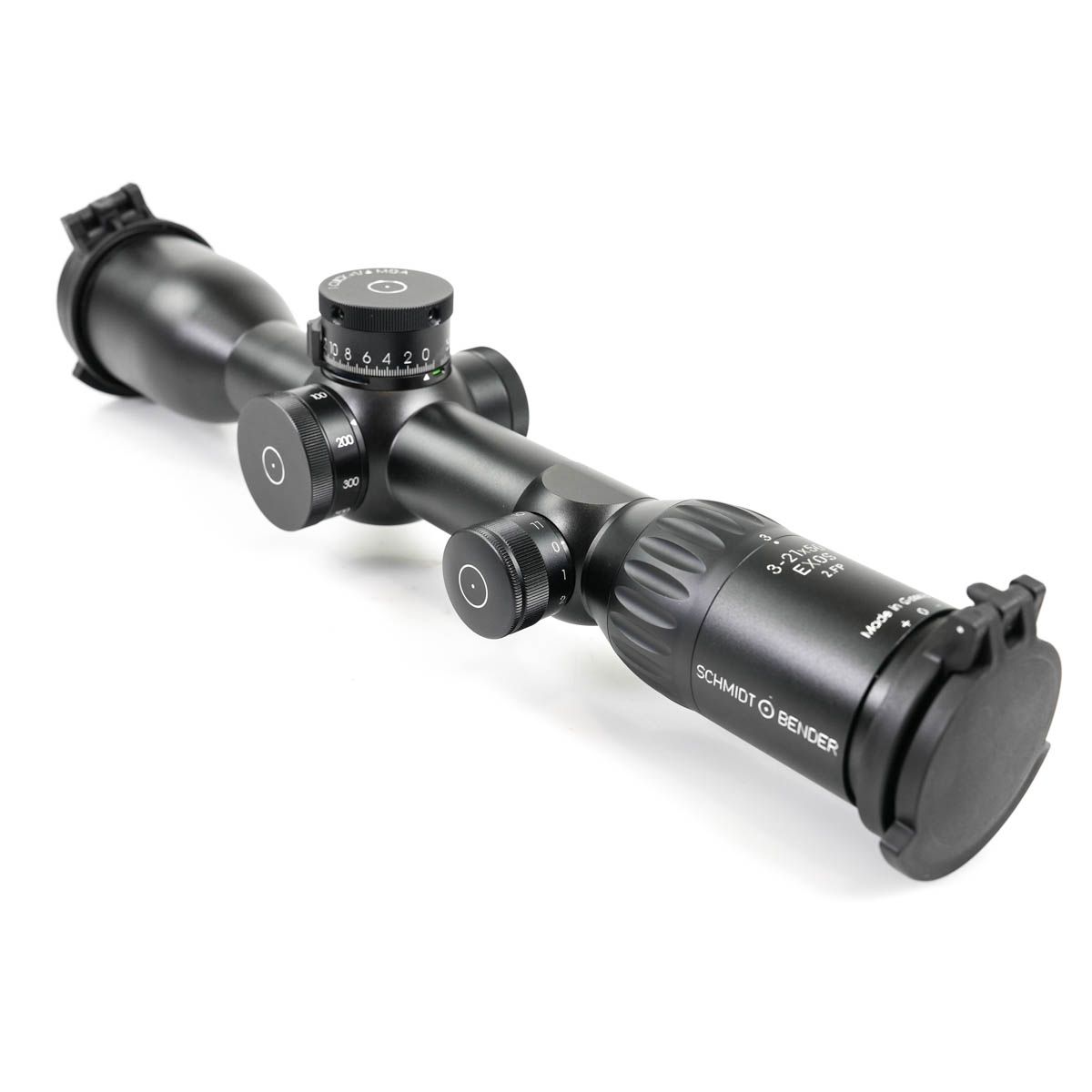 Preowned SOG Schmidt & Bender EXOS 3-21x50 SFP Illuminated LRH-MOA ST II LT 1/4 MOA CCW Rifle Scope - SOG-0024