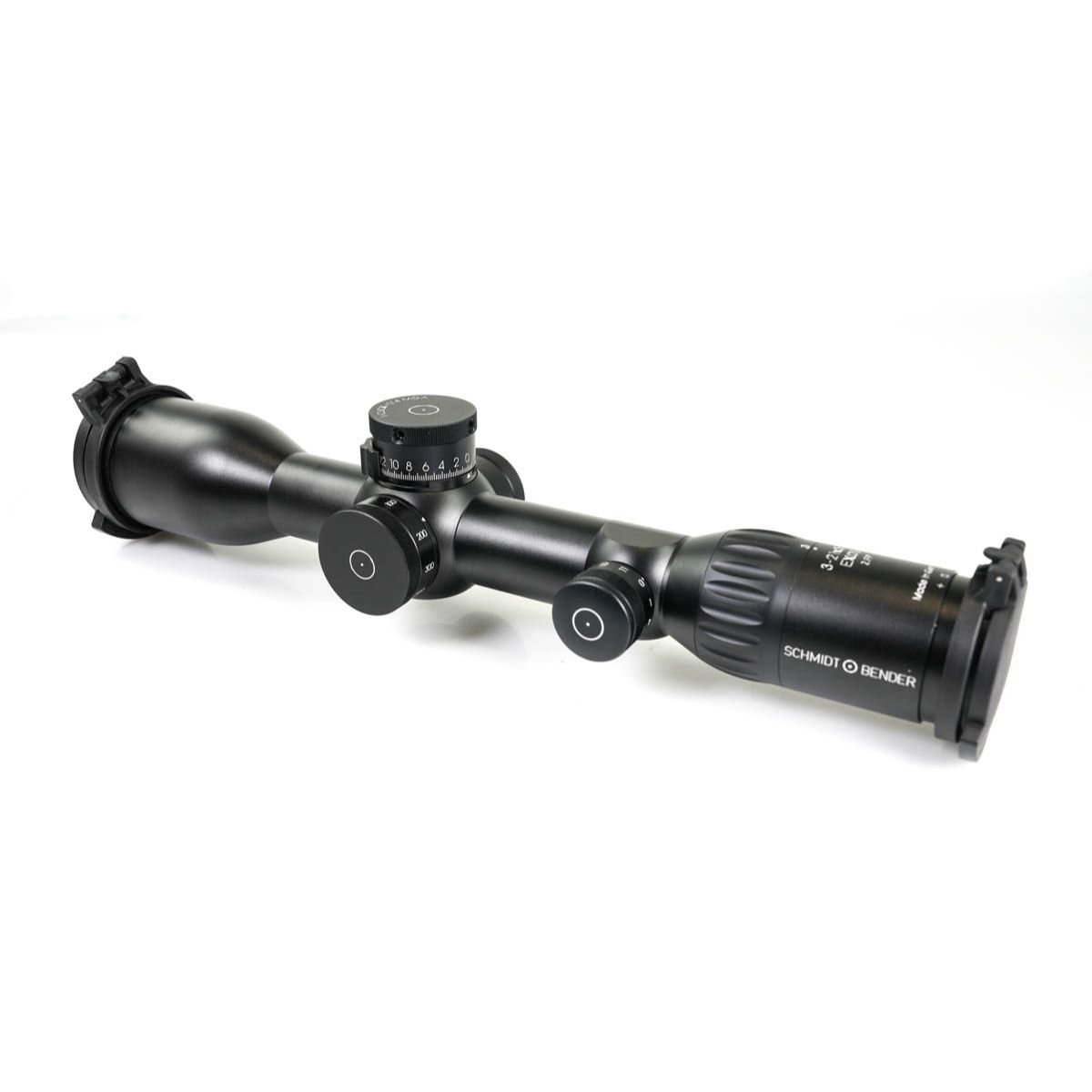 Preowned SOG Schmidt & Bender EXOS 3-21x50 SFP Illuminated LRH-MOA ST II LT 1/4 MOA CCW Rifle Scope - SOG-0024