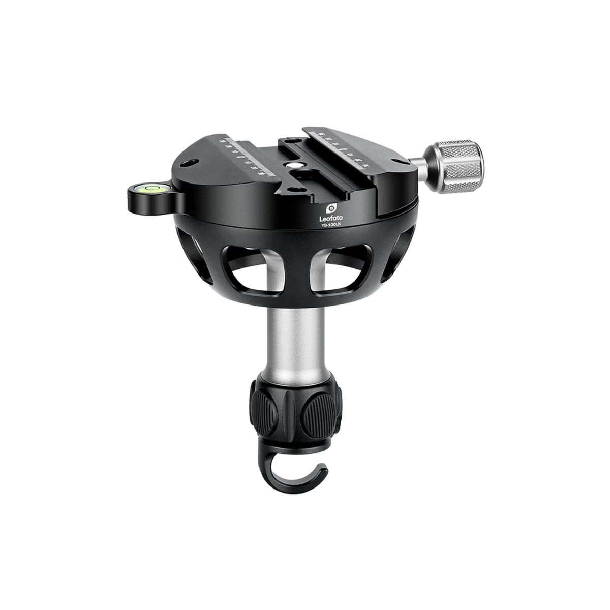 Leofoto YB-100LK 100mm x 148mm 3/8 inch Thread Long Handle Levelling Base with Platform and Hook