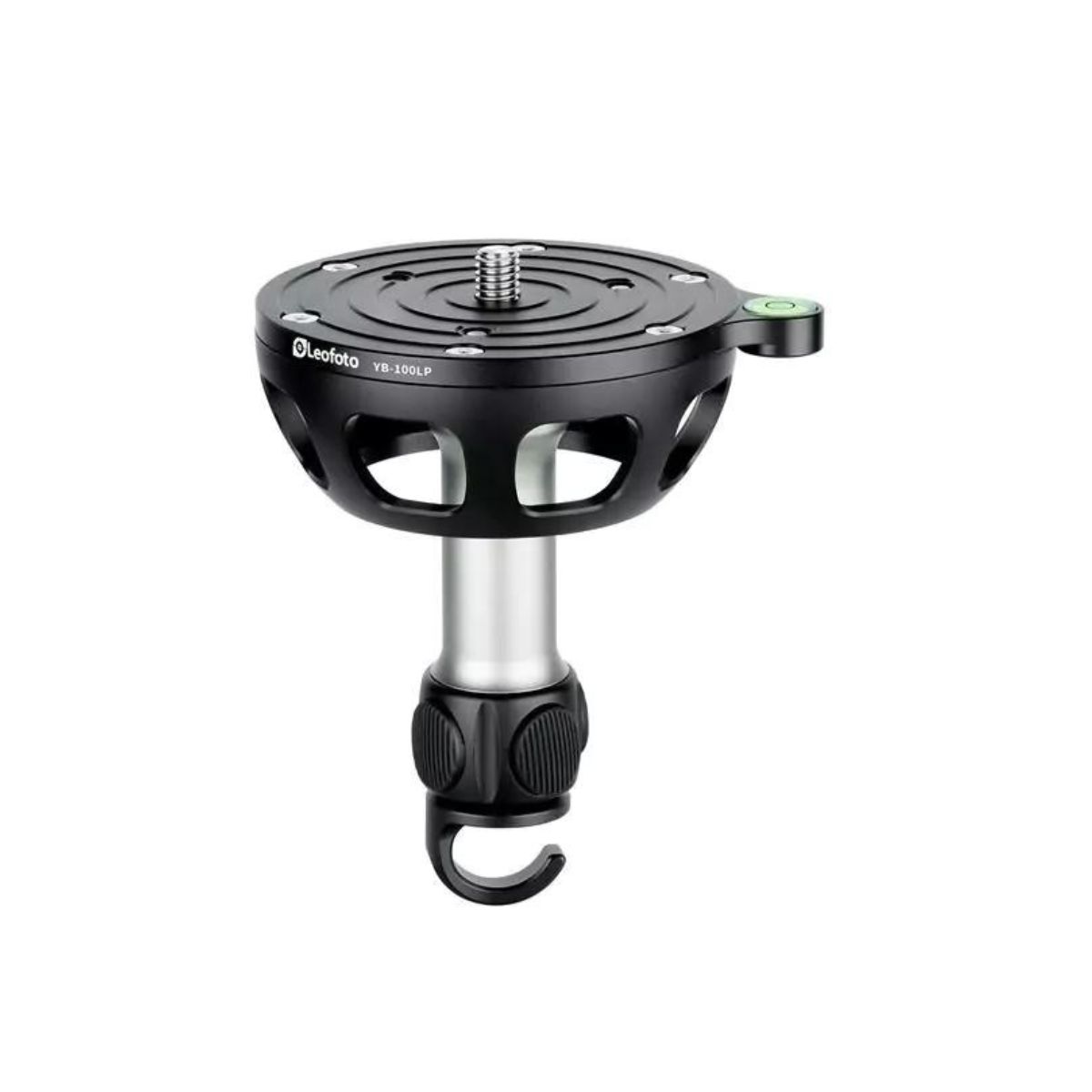 Leofoto YB-100LP Summit 100mm x 136mm 3/8 inch Thread Long Handle Levelling Base with Platform and Hook