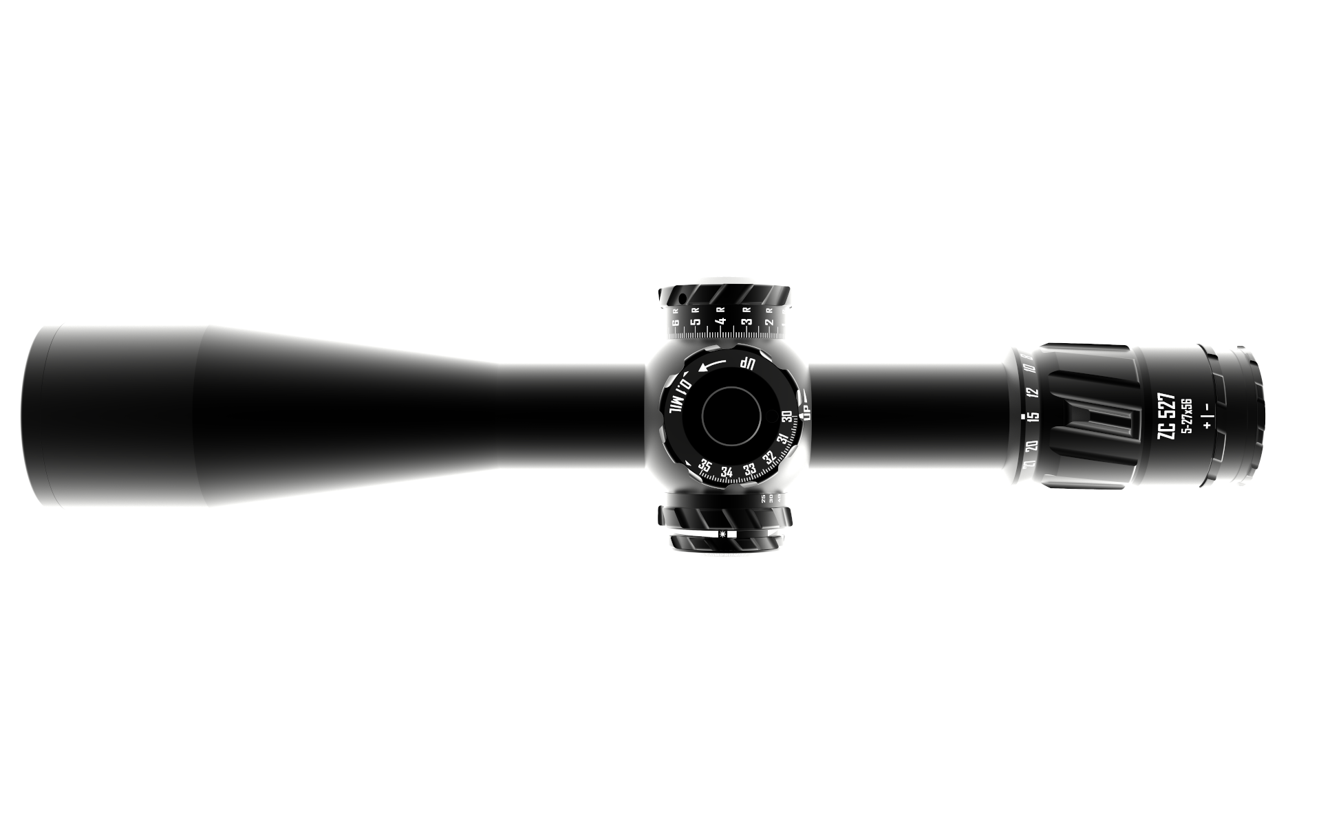 Zero Compromise Optic (ZCO) ZC527 5-27X56 IR FFP MIL/MIL Target 1 Rifle Scope (+ZCO 2pc Rings)