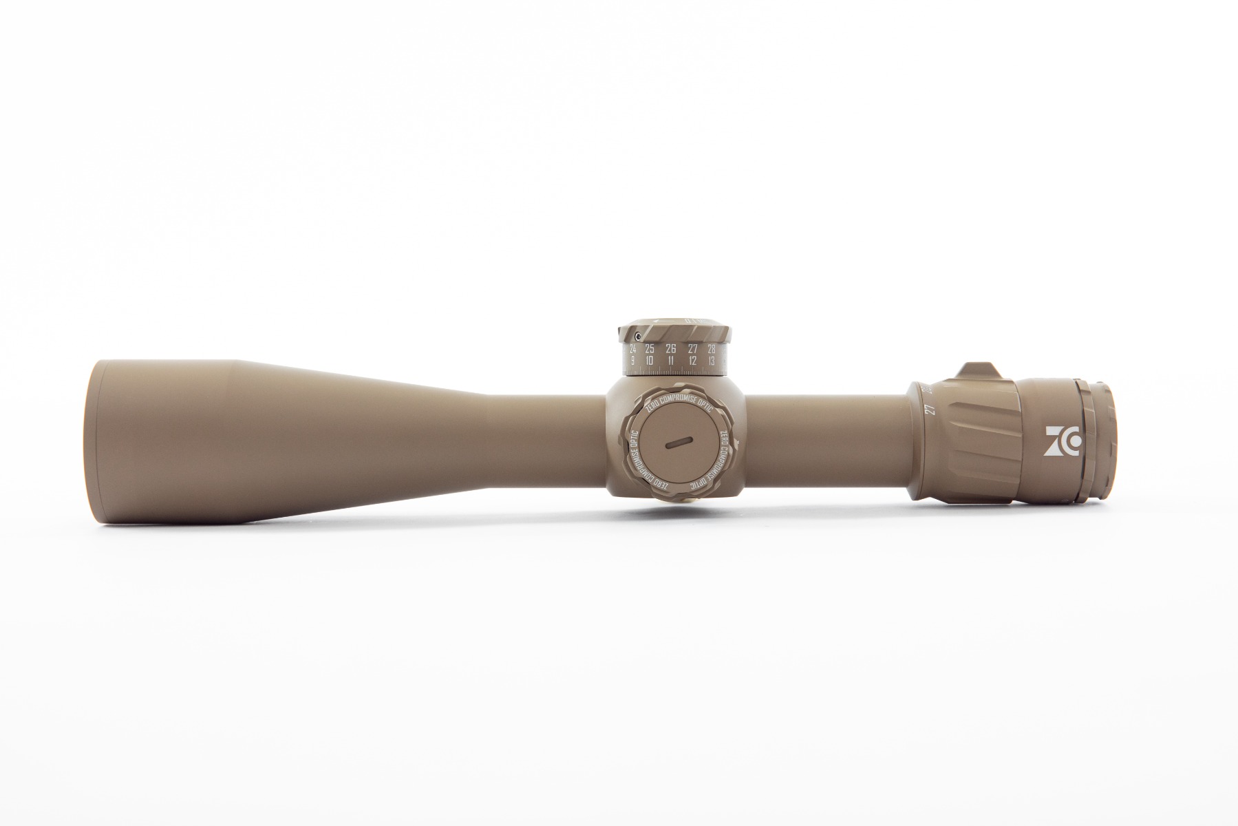 Zero Compromise Optic (ZCO) ZC527 5-27x56 FFP MIL MPCT2 CCW Rifle Scope FDE (Tan)