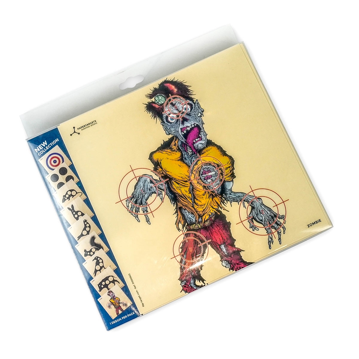 Flip Target Pack of 50 Zombie Paper Shooting Targets - 17x17cm