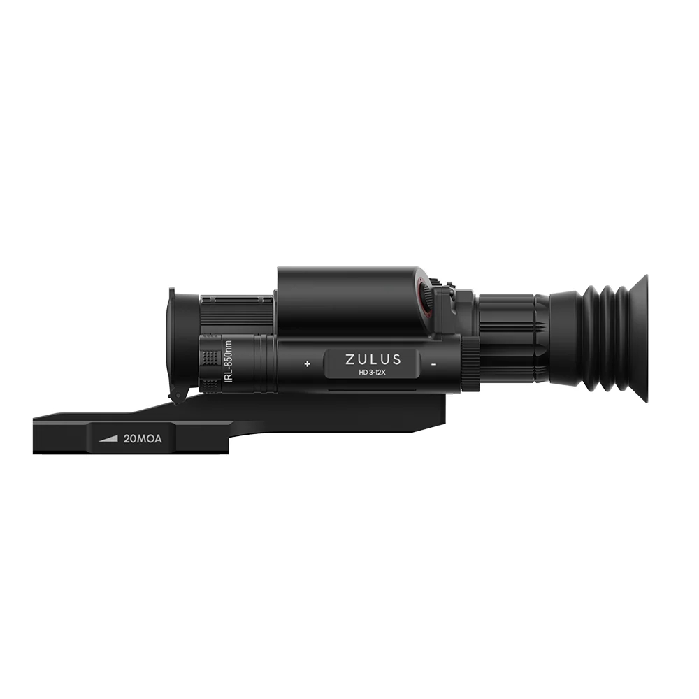 DNT Optics ZULUS HD 3-12X Digital Night Vision Scope With LRF And Ballistic Calculator (Includes PM20L Picatinny Rail)